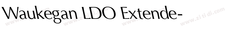 Waukegan LDO Extende字体转换